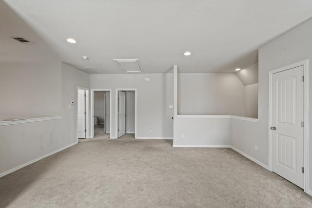 5679 Corsica Loop, Round Rock, TX 78665 - spare room with carpet flooring, recessed lighting, and lofted ceiling