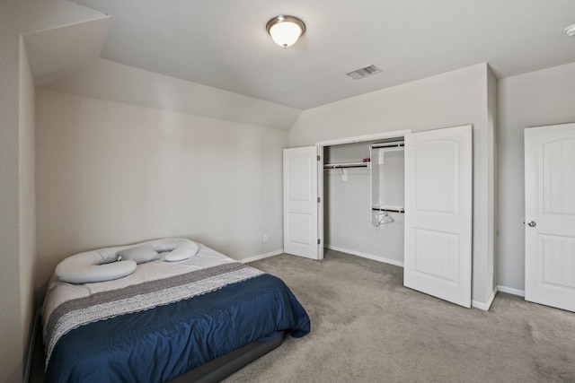 5679 Corsica Loop, Round Rock, TX 78665 - carpeted bedroom with lofted ceiling and a closet