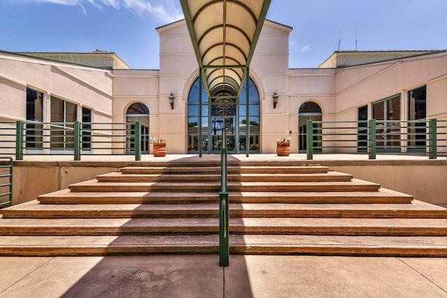10012 Scull Creek Dr, Austin, TX 78730 - property entrance featuring stucco siding