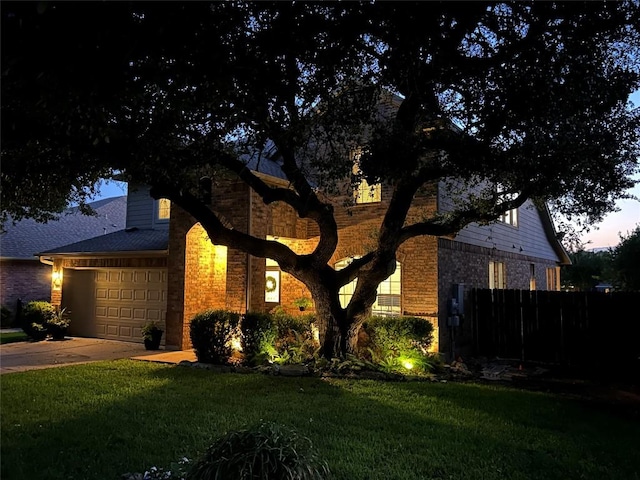3818 Sky Ln, Round Rock, TX 78681 - traditional home featuring brick siding, concrete driveway, and a garage