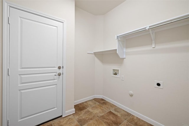 504 Deer Meadow Cir, Georgetown, TX 78633 - laundry room with baseboards, electric dryer hookup, and washer hookup