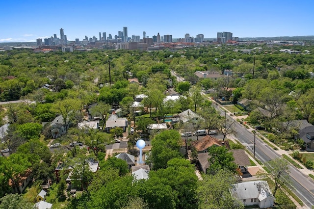 504 E 38 1/2 St Unit 504, 504B, 506, Austin, TX 78751 - aerial overview of property's location with skyline