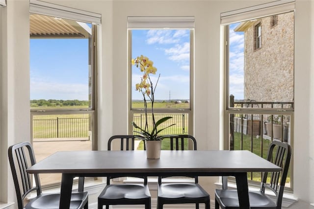 view of dining room