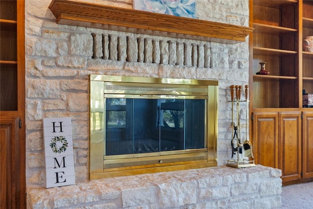 21407 High Dr, Lago Vista, TX 78645 - detailed view of a glass covered fireplace