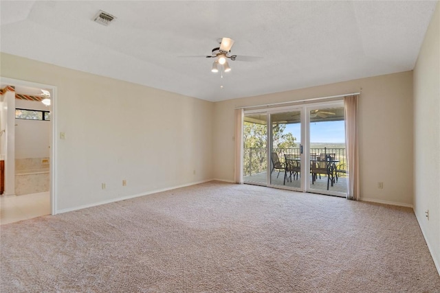 21407 High Dr, Lago Vista, TX 78645 - carpeted empty room featuring ceiling fan and baseboards