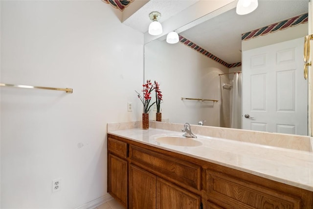21407 High Dr, Lago Vista, TX 78645 - full bathroom featuring vanity and a shower with shower curtain