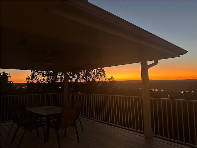 21407 High Dr, Lago Vista, TX 78645 - wooden deck with outdoor dining space