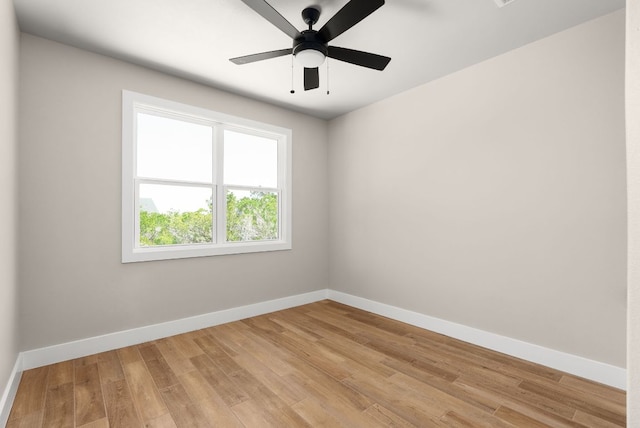 347 Stars And Stripes, Fischer, TX 78623 - empty room with baseboards, light wood-style floors, and ceiling fan