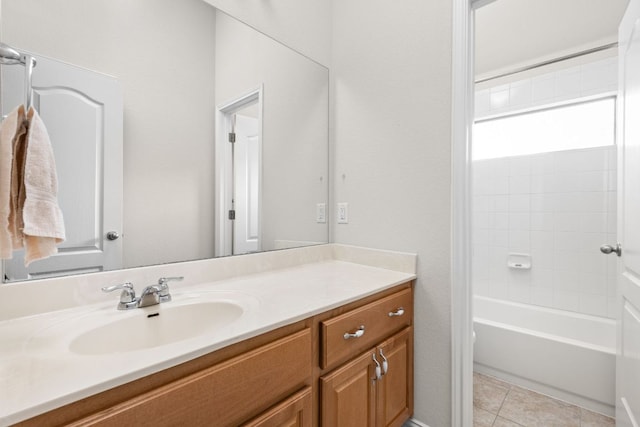 217 Monahans Dr, Georgetown, TX 78628 - full bath featuring vanity, tub / shower combination, and tile patterned floors