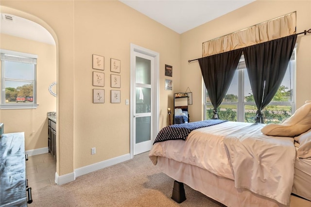2560 Square Nail Cv, Leander, TX 78641 - bedroom with multiple windows, light carpet, and baseboards