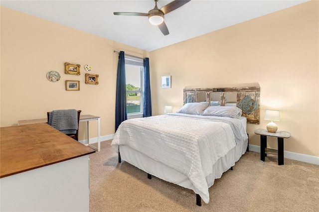 2560 Square Nail Cv, Leander, TX 78641 - bedroom with light colored carpet, baseboards, and a ceiling fan