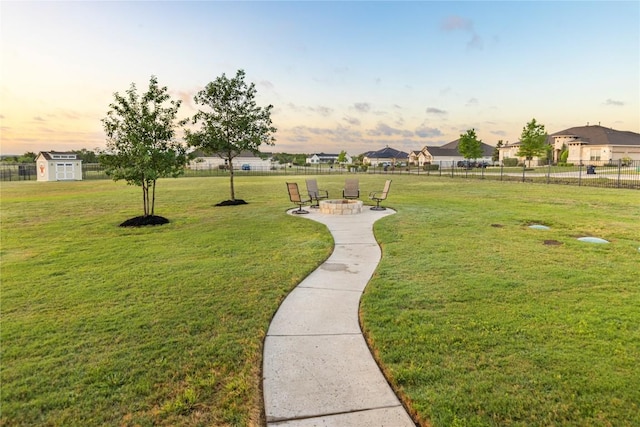 2560 Square Nail Cv, Leander, TX 78641 - view of yard featuring a fire pit