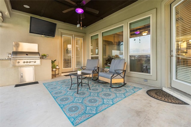 2560 Square Nail Cv, Leander, TX 78641 - view of patio / terrace with a ceiling fan