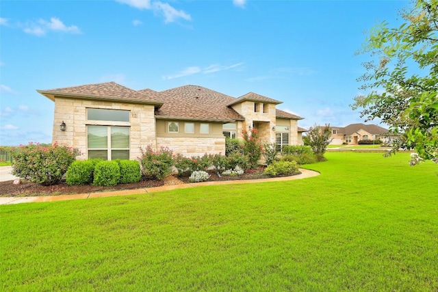 2560 Square Nail Cv, Leander, TX 78641 - back of property with stone siding and a yard