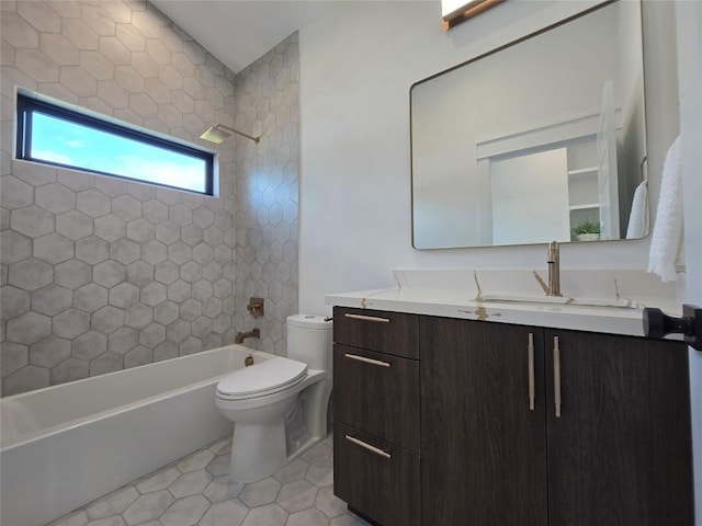 5303 Grover Ave Unit 1, Austin, TX 78756 - bathroom featuring vanity, tub / shower combination, and tile patterned floors