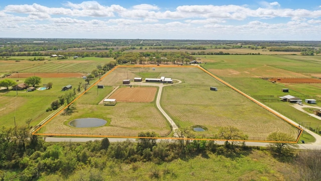 bird's eye view with a rural view