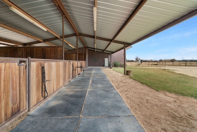 view of horse barn
