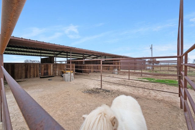 view of horse barn