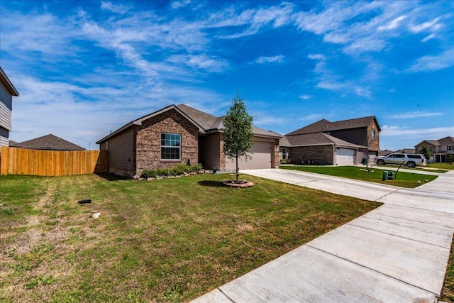 17216 Farmhouse Ln, Elgin, TX 78621 - view of front of home featuring concrete driveway, an attached garage, and brick siding