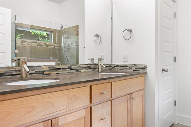2011 Haskell St Unit A, Austin, TX 78702 - bathroom with double vanity and a shower stall