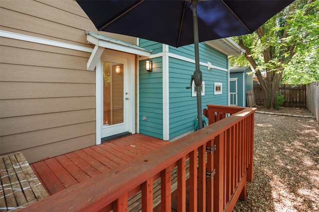 2011 Haskell St Unit A, Austin, TX 78702 - wooden terrace featuring a fenced backyard