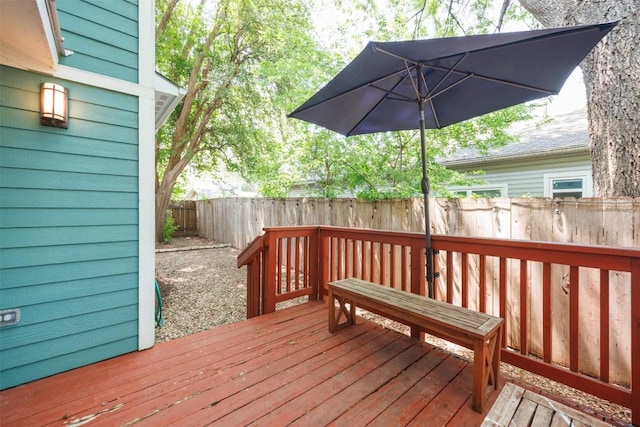 2011 Haskell St Unit A, Austin, TX 78702 - wooden terrace featuring a fenced backyard