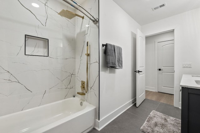 5800 Marilyn Dr, Austin, TX 78757 - bathroom featuring vanity and  shower combination