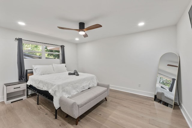 5800 Marilyn Dr, Austin, TX 78757 - bedroom with multiple windows, recessed lighting, light wood-type flooring, and baseboards