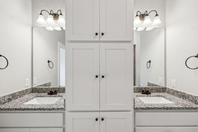 206 N Winston Dr, Fredericksburg, TX 78624 - full bath with two vanities and a sink