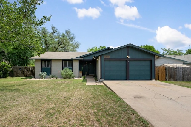 12511 Tree Line Dr, Austin, TX 78729 - ranch-style home with a garage, concrete driveway, and brick siding