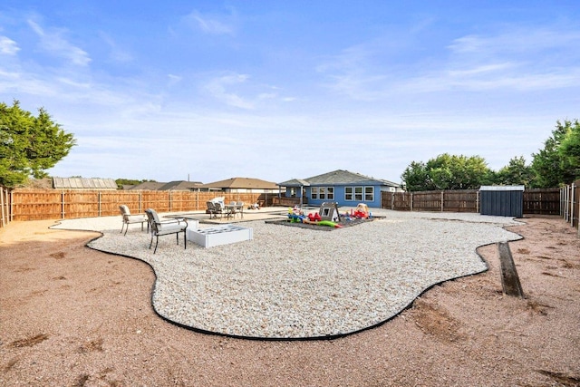 view of patio / terrace with a fenced backyard