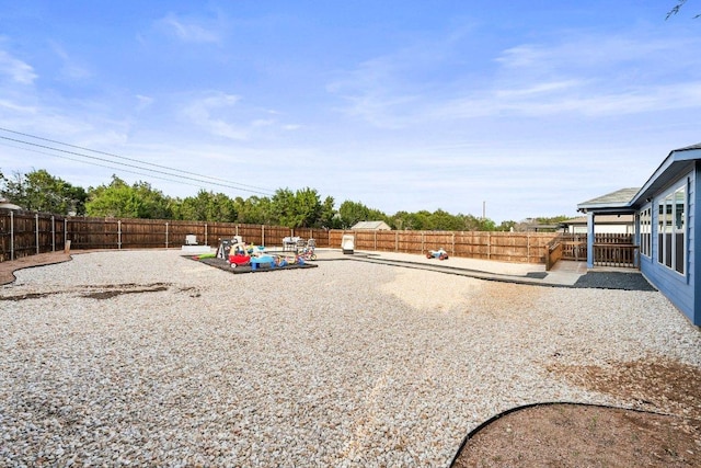 view of fenced backyard