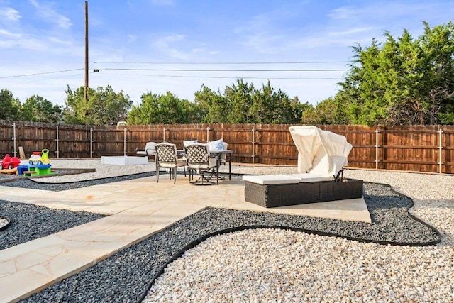 view of patio / terrace with a fenced backyard