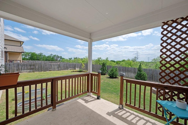 exterior space with a fenced backyard