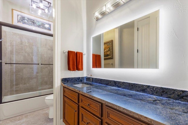 205 Bisset Ct, Austin, TX 78738 - full bath featuring vanity and bath / shower combo with glass door