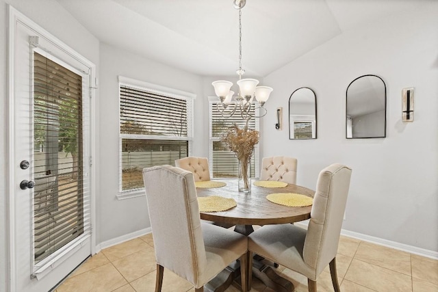 19000 Obed River Dr, Pflugerville, TX 78660 - dining room featuring plenty of natural light, a chandelier, and light tile patterned floors