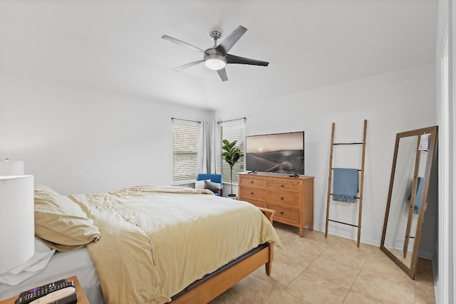 19000 Obed River Dr, Pflugerville, TX 78660 - bedroom featuring light tile patterned flooring and a ceiling fan