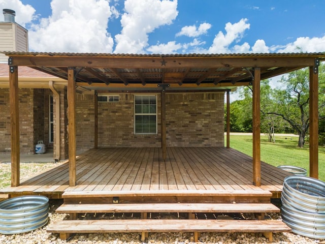 6060 County Road 3300, Kempner, TX 76539 - wooden terrace with a yard