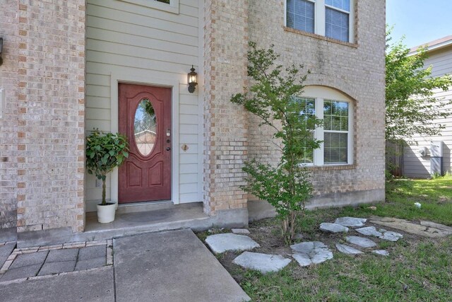 1444 Newbury St, Georgetown, TX 78626 - view of exterior entry with brick siding