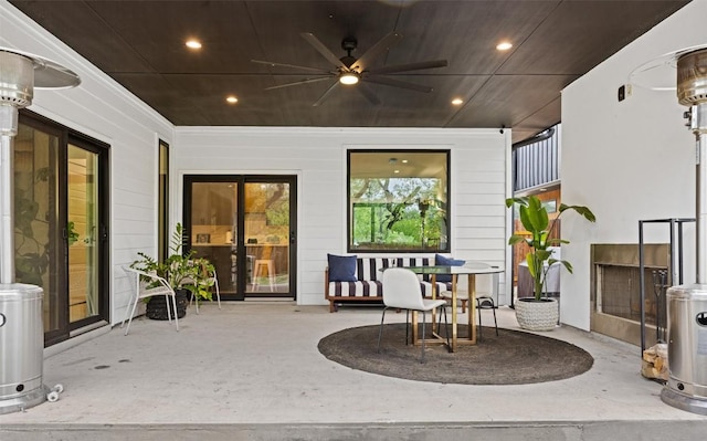 6002 Ponca St Unit 1, Austin, TX 78741 - view of patio with a ceiling fan