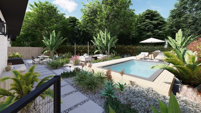 6002 Ponca St Unit 1, Austin, TX 78741 - view of pool with a patio and outdoor lounge area
