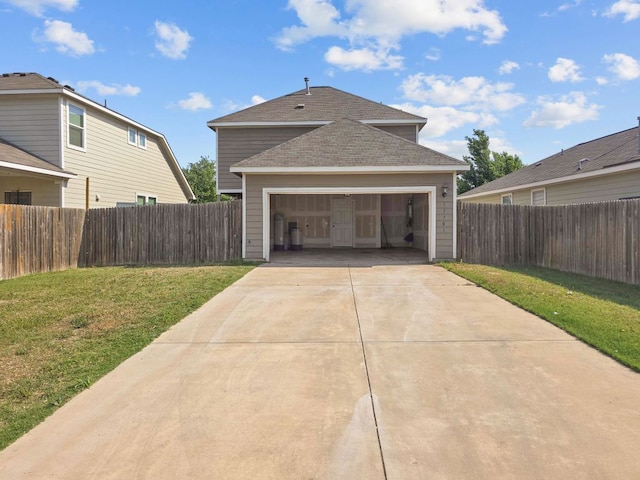 garage featuring fence