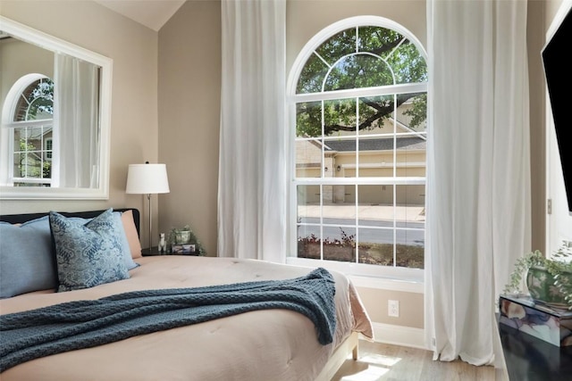 109 Perpetuation Dr, Austin, TX 78734 - bedroom with multiple windows, wood finished floors, and baseboards
