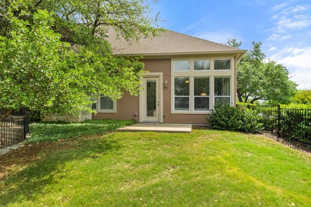 109 Perpetuation Dr, Austin, TX 78734 - rear view of house featuring stucco siding