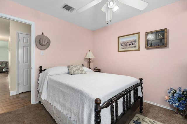 3325 Cantera Way, Round Rock, TX 78681 - bedroom featuring carpet floors, baseboards, and a ceiling fan