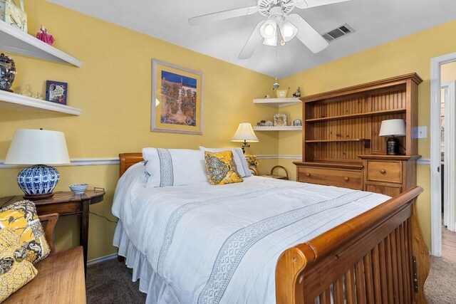 3325 Cantera Way, Round Rock, TX 78681 - bedroom featuring carpet floors, baseboards, and ceiling fan