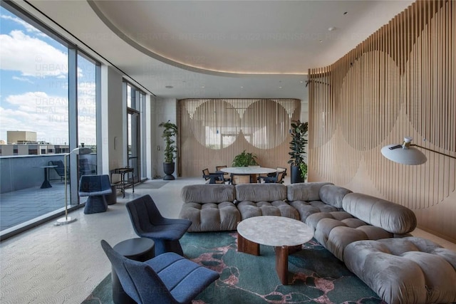 44 E Ave Unit 3906, Austin, TX 78701 - common area with a wall of windows