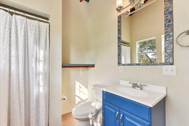 203 Saddle Blanket Dr, Dripping Springs, TX 78620 - full bath with vanity, tile patterned floors, and curtained shower