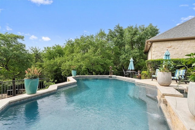 4616 High Gate Dr, Austin, TX 78730 - outdoor pool with view of scattered trees