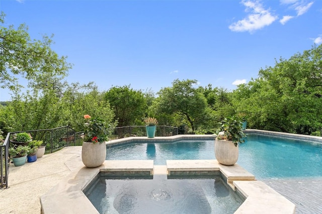 4616 High Gate Dr, Austin, TX 78730 - view of pool featuring a pool with connected hot tub